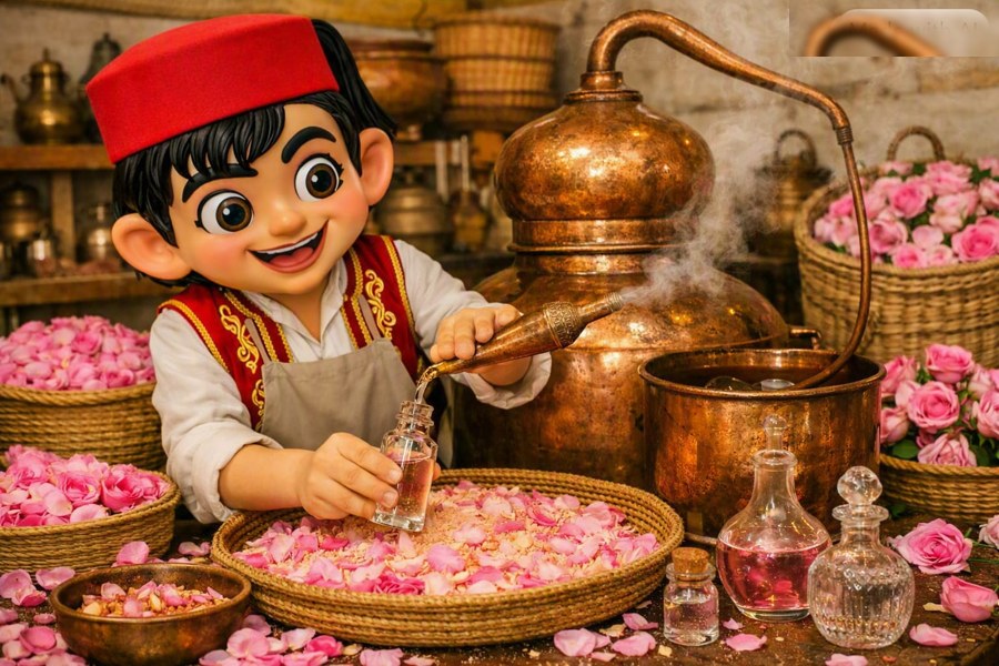 Golden Sindbad et la distillation d'eau de rose